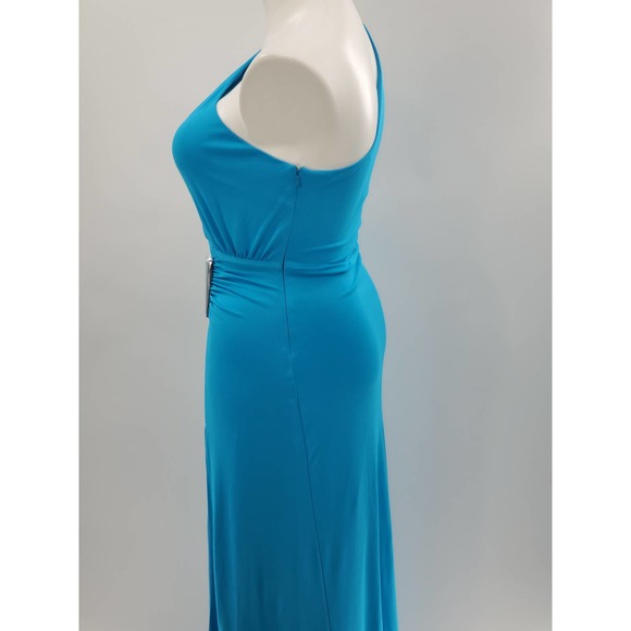 Halston‎ Ivanna gathered cut-out asymmetric gown ONLY SIZE 14 IS AVAILABLE - Picture 8 of 16